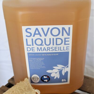Jabón líquido de Marsella neutro con aceite de oliva - 5L