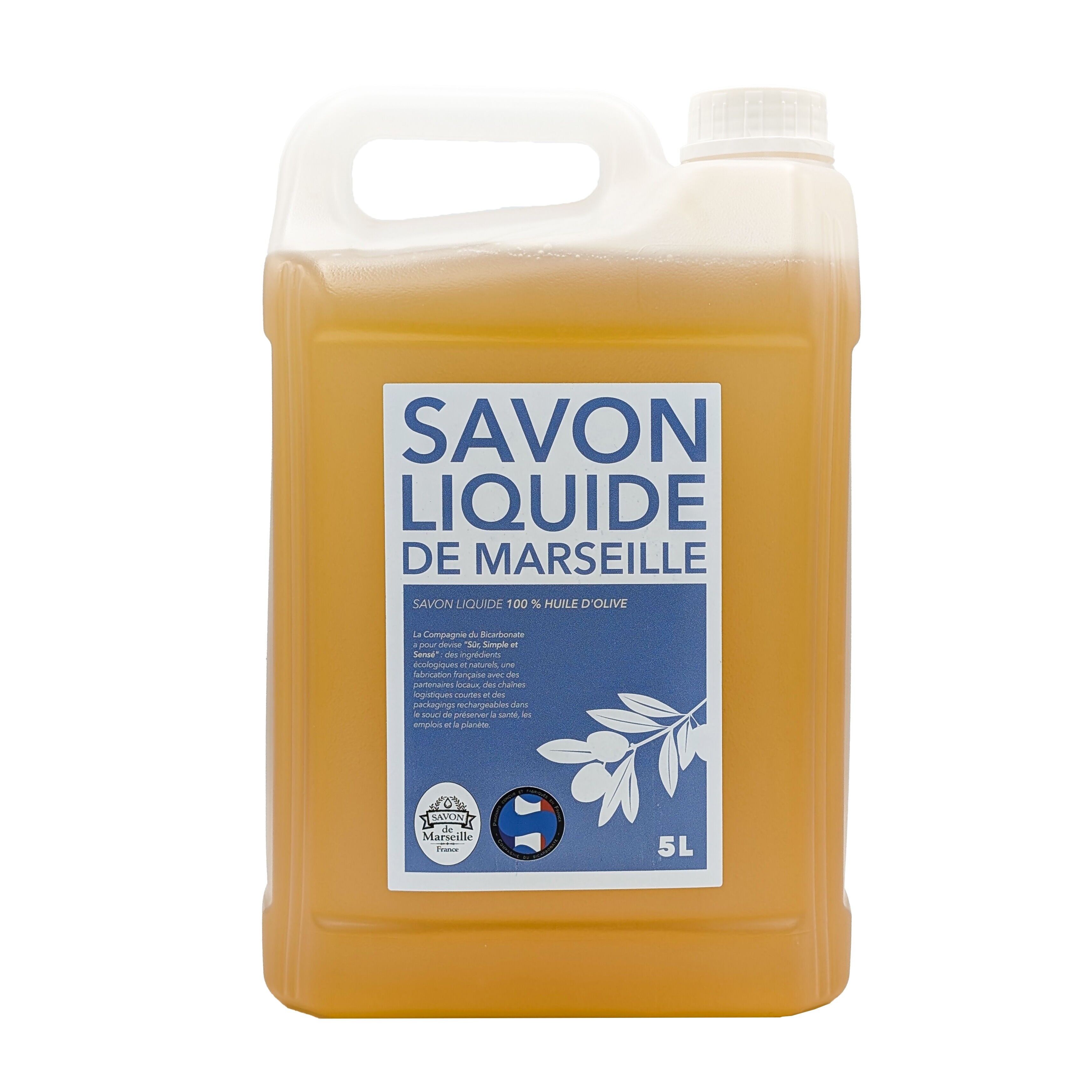 Jabón líquido de Marsella neutro con aceite de oliva - 5L