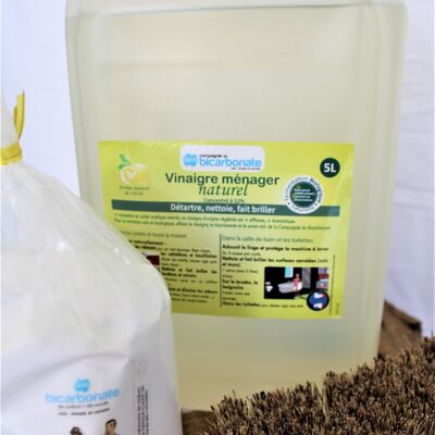 Vinagre blanco doméstico concentrado a 12° - Sabor limón - 5L