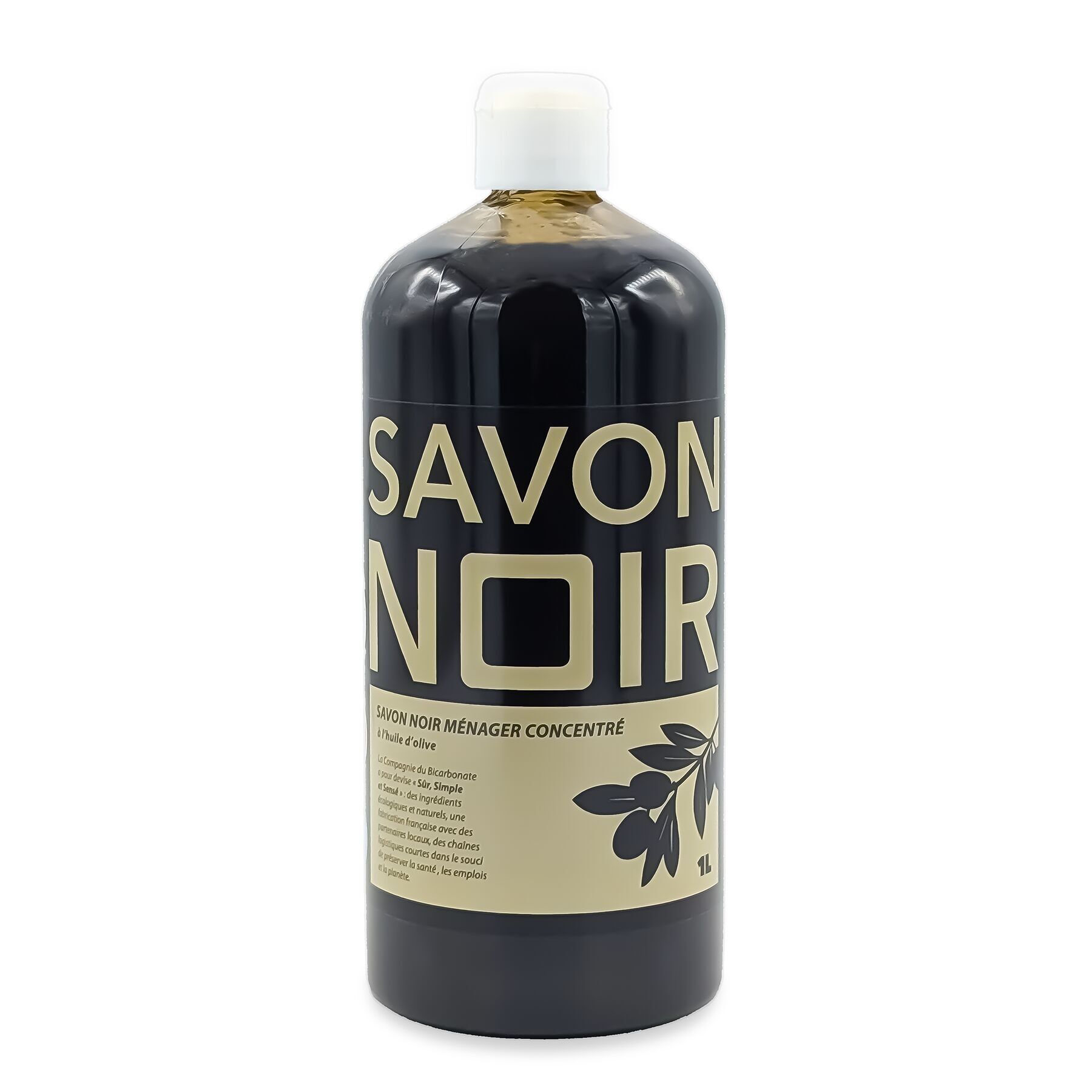 Jabón líquido negro con aceite de oliva - 1L