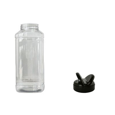 Flacone ricaricabile da 1500 ml e tappo per polvere