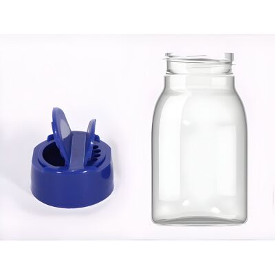 200 ml refillable bottle and its powder cap