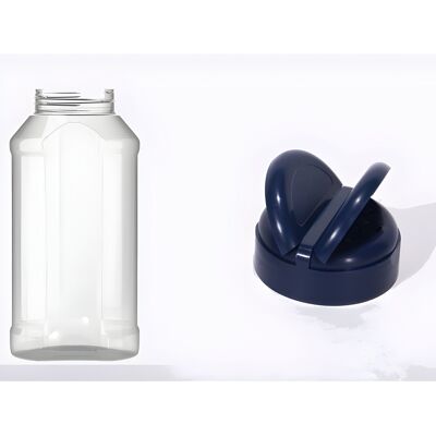 800 ml refillable bottle and its powder cap