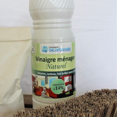 Household white vinegar concentrated at 14° - 1L