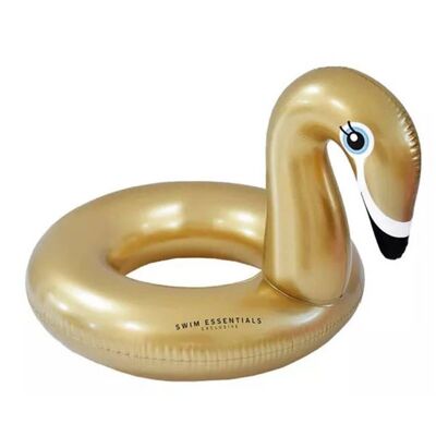 Flotador Cabeza Cisne Oro 110 cm