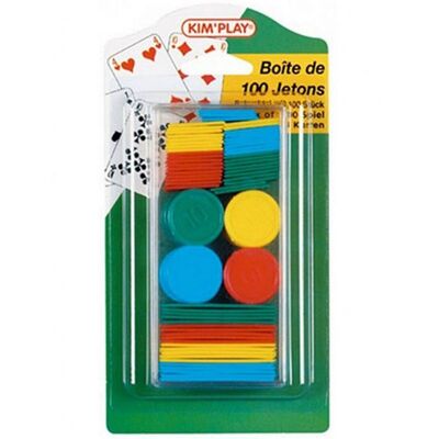 Blister 100 Jetons Boite Plastique