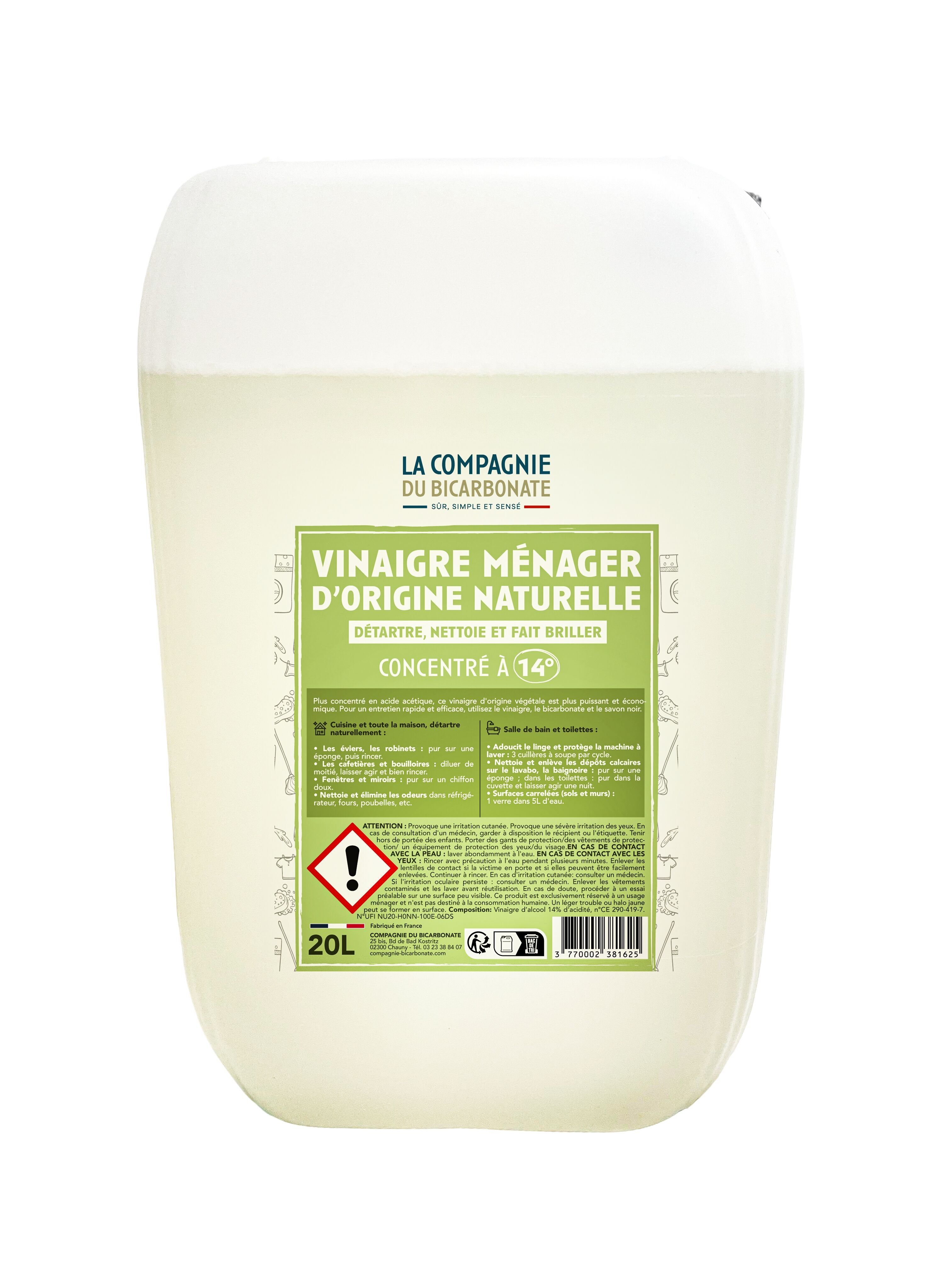 Vinagre blanco doméstico concentrado a 14° - 20L