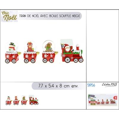 Christmas Train with Snow Blowing Ball diameter 4.5 Cm