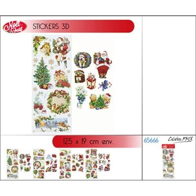 3D Christmas sticker 12.5x18.8cm