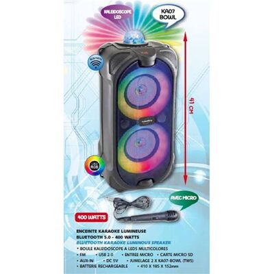 RGB-Lautsprecher + Discokugel 41 cm