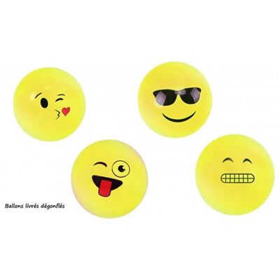 Face PVC Balloon 23 Cm 4 Assorted