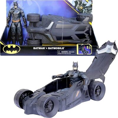 SPINMASTER - Confezione Batmobile + Figura Batman 30 Cm Batman