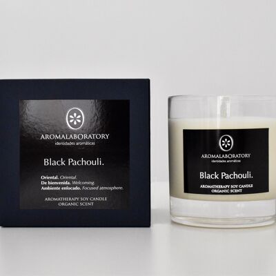 Aromatherapy Candle.  Black Pachouli.