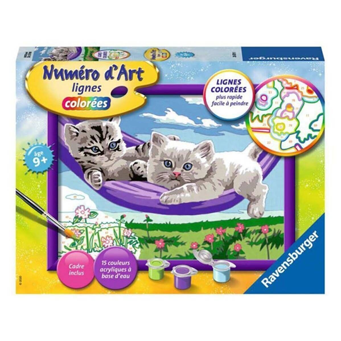 Ravensburger - Numéro D'Art - Chaton Dans Le Hamac