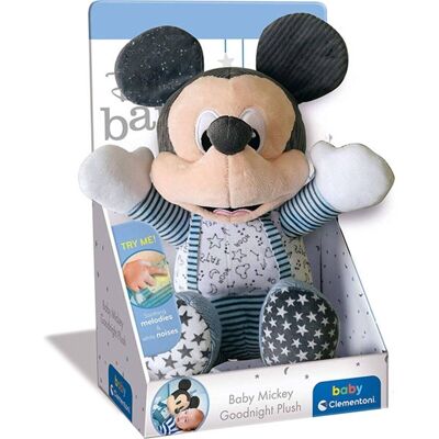 CLEMENTONI - Plush Night Light - Baby Mickey