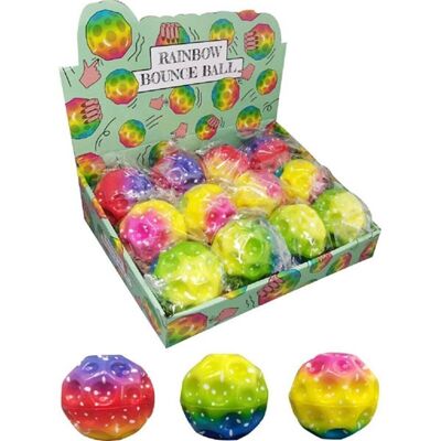 Regenbogen-Super-Hüpfball 6,5 cm