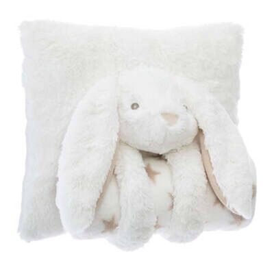 Cushion with Rabbit Plaid