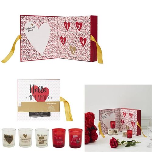 Bougie Parfumée x5 Calendrier Amour