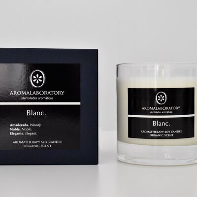 Candela per aromaterapia. Bianco