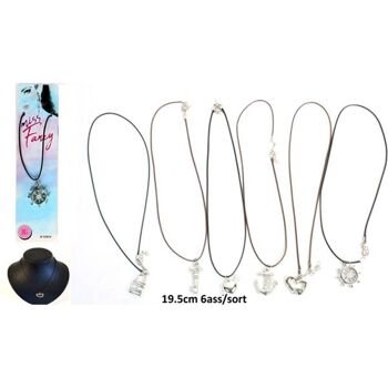 Collier Pendentif Argenté 19,5 Cm 6 Assortiements