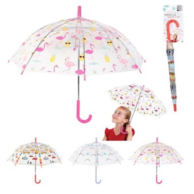 Paraguas Infantil Transparente Estampado