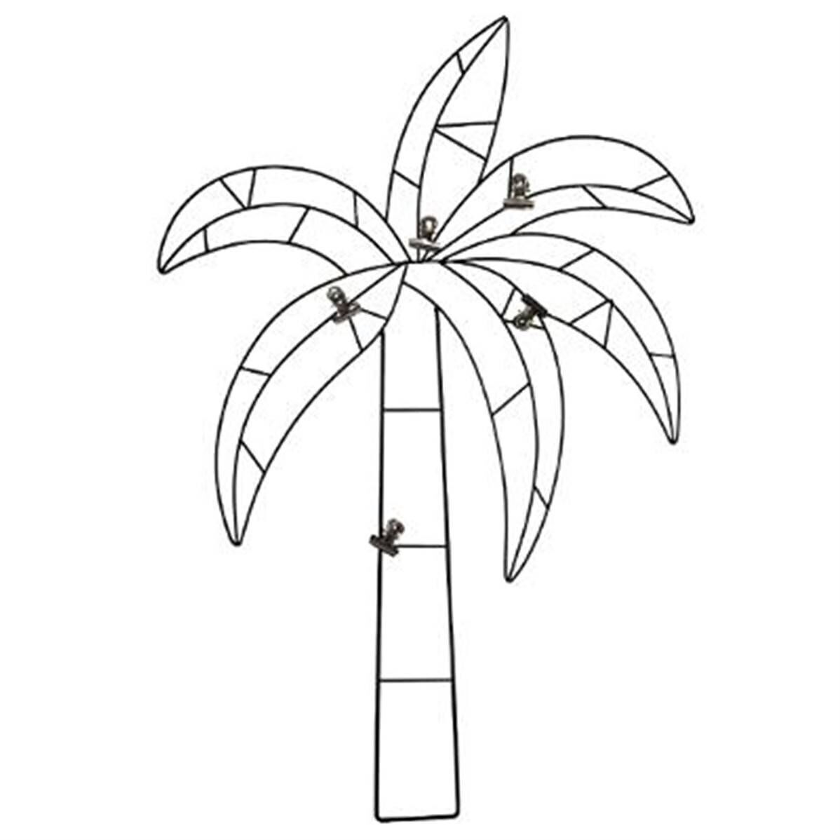 Fotohalter aus Metall mit 5 Clips (Ananas, Flamingo, Palme)