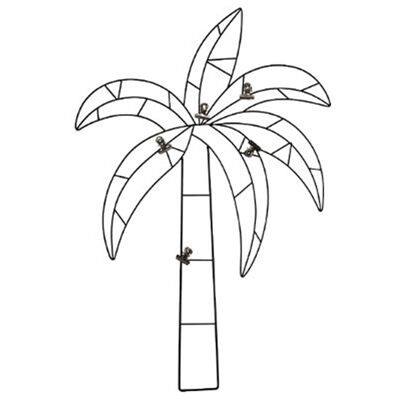 Metal Photo Holder Shape 5 Clips (Pineapple, Flamingo, Palm Tree)