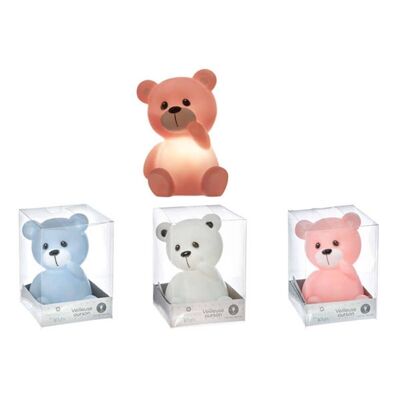 Teddybär LED-Nachtlicht 3 Farben 14 cm (nur weiß)