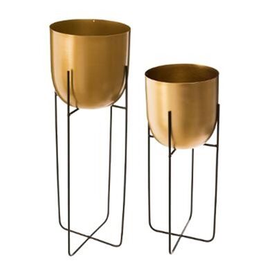 Round Golden Metal Pot Support X2 (exhibition model)