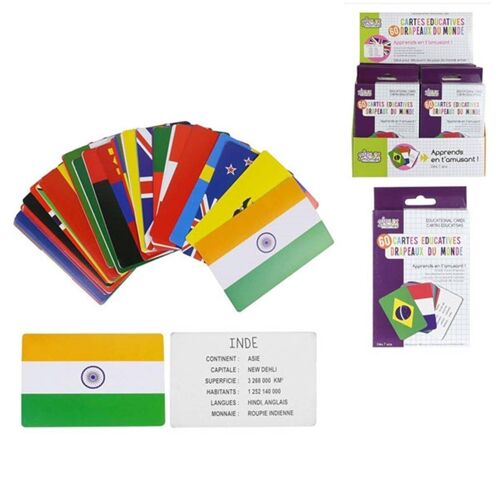 Carte Educative Pays & Drapeaux 