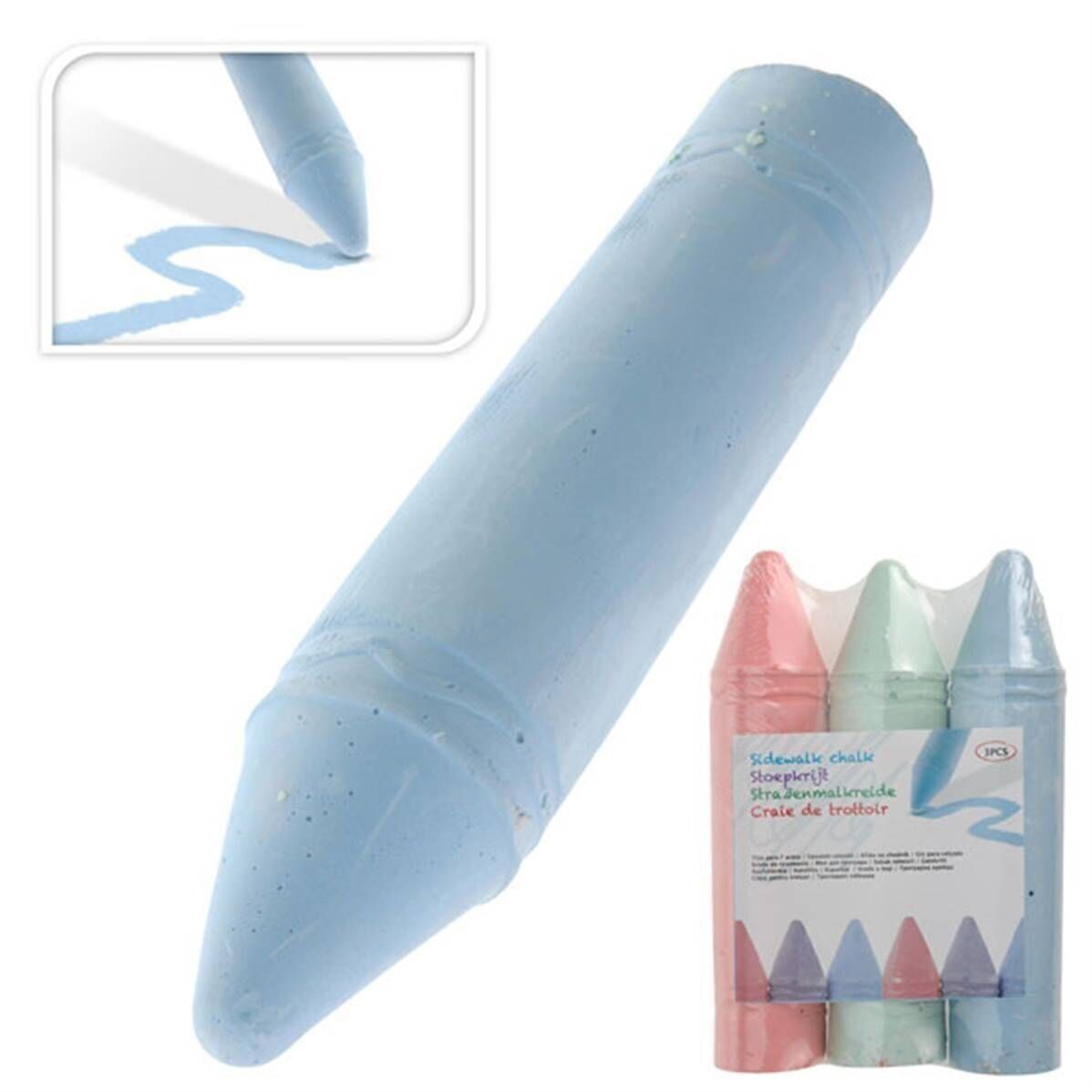 3 Gessi Colorati Marciapiede 20 cm