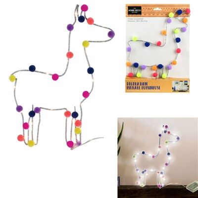 Pompom Llama Light Decoration