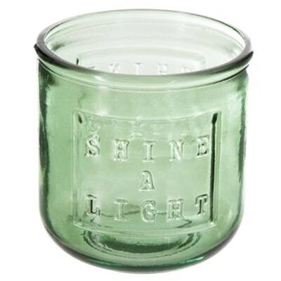 Tealight Green Glass D9 H9