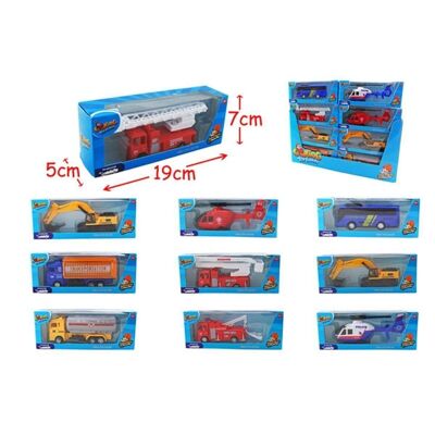 Box mit 10 verschiedenen Fahrzeugen