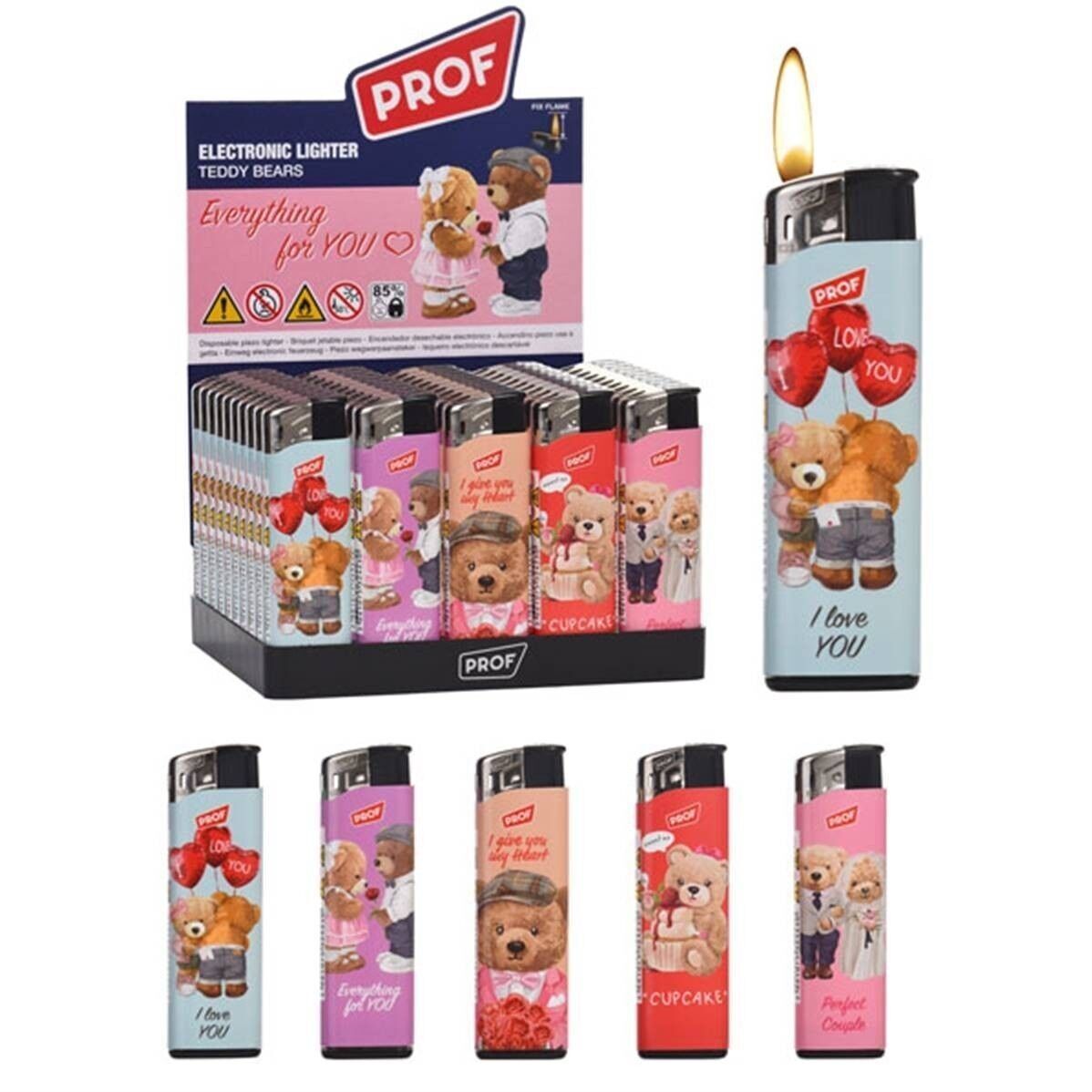 Espositore da 50 accendini Teddy Bears