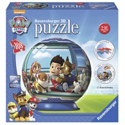 RAVENSBURGER - Paw Patrol Palla Puzzle 3D 108 p