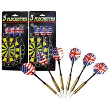 Flechettes avec Drapeau 2 Assortis