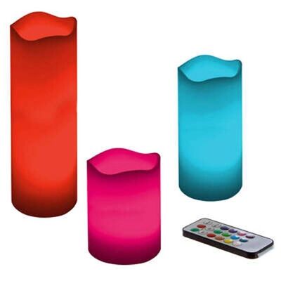 Box of 3 Led Candles with Control