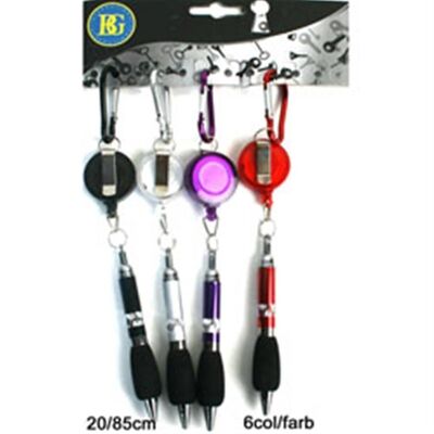 Erweiterbarer Karabiner-Schlüsselanhänger mit Stift