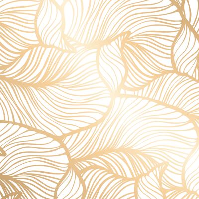 Placemats | Washable placemats - golden leaves - 4 pieces made of first-class vinyl (plastic) 40 x 30 cm