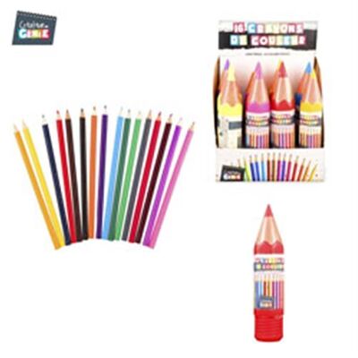 Astuccio con 16 matite colorate