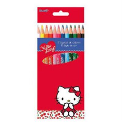 HELLO KITTY Colored Pencils 12 Pieces
