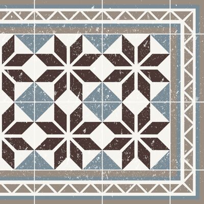 Tovagliette | Tovagliette lavabili - mosaico floreale - 4 pezzi in vinile di prima qualità (plastica) 40 x 30 cm