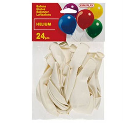 Bag of 24 White Helium Balloons
