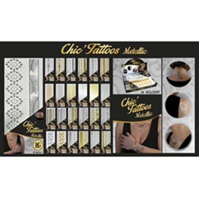 Chic Metallic Tattoos 24 Assorted