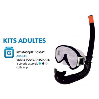 Kit Máscara y Snorkel Giga Adulto