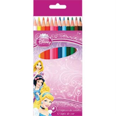 Set de 12 Lápices de Colores Princesa