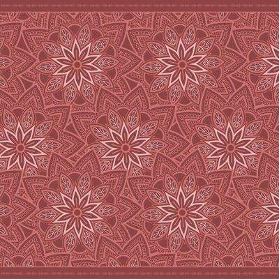 Placemats | Washable placemats - wine-red mandalas - 4 pieces made of first-class vinyl (plastic) 40 x 30 cm