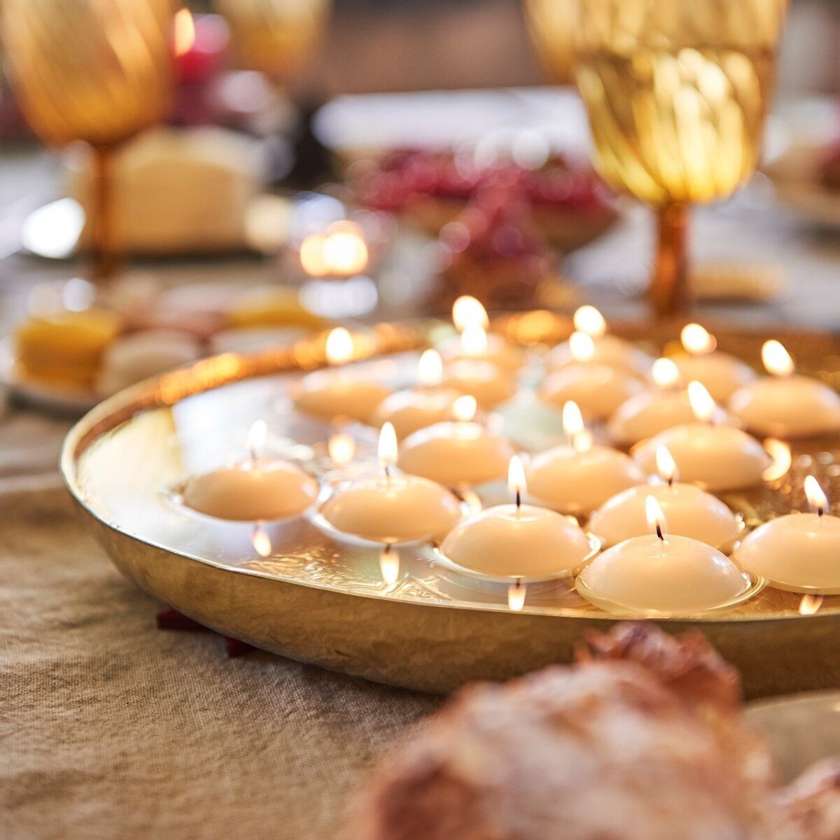 Candele galleggianti bianche Cactula 10 pz 4.5 x 2 cm