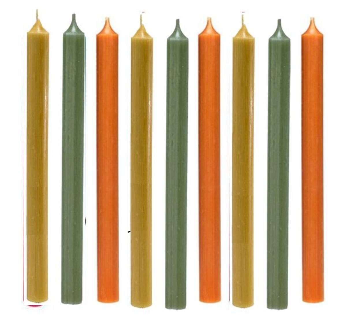 Candele da cena di lusso Cactula 2.1 x 28 cm 9 pz in 3 colori Moderni anni Settanta - Giallo Arancione Verde oliva